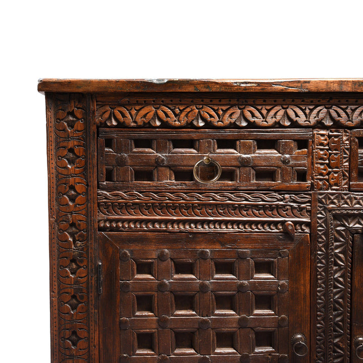 Reclaimed Carved Teak Sideboard | Indigo Antiques