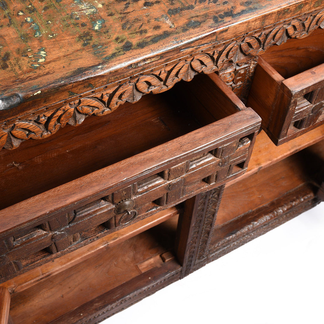 Reclaimed Carved Teak Sideboard | Indigo Antiques