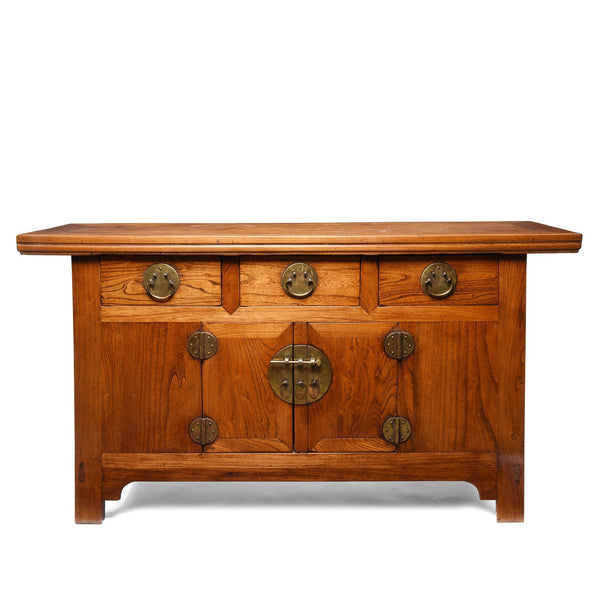Elm Chinese Sideboard From Peking - Late 19thC