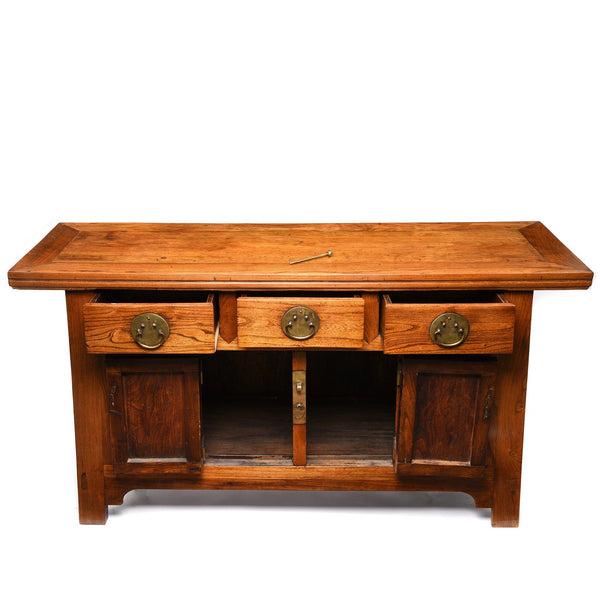 Elm Chinese Sideboard From Peking - Late 19thC