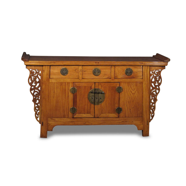 Elm Chinese Sideboard From Peking - 19thC