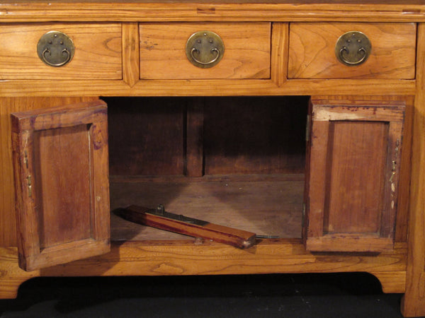 Elm Chinese Sideboard From Peking - 19thC