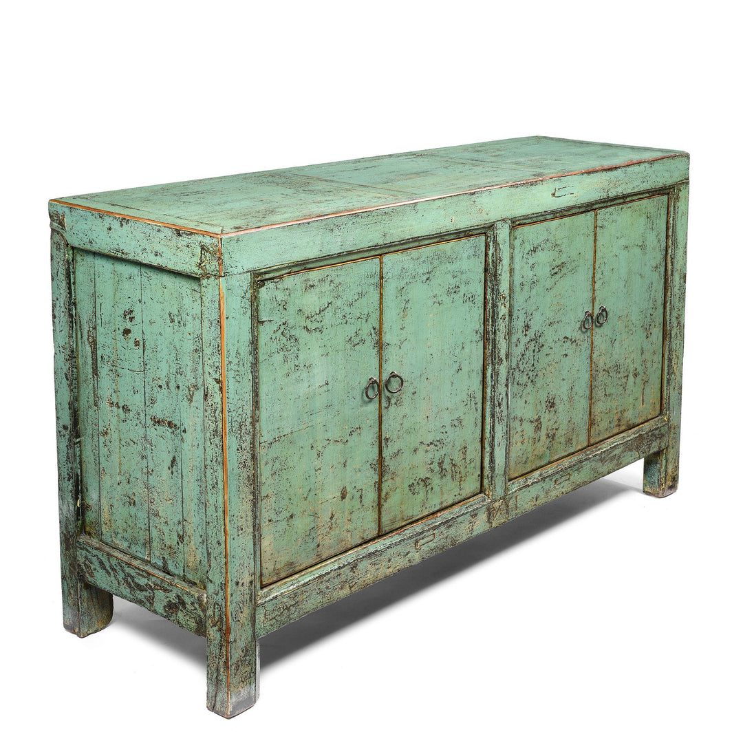 Green Lacquer 4 Door Sideboard - Shanxi Style