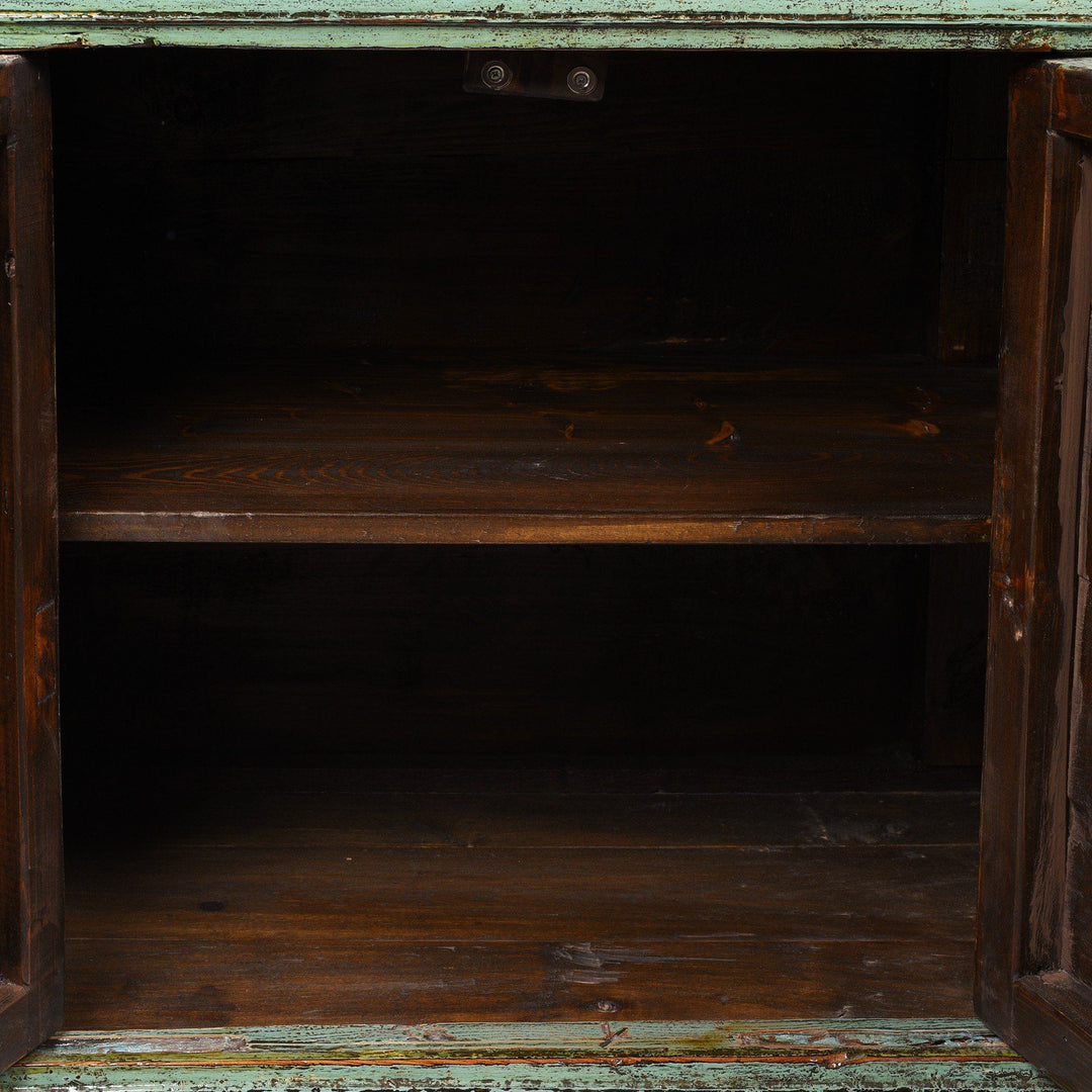 Green Lacquer 4 Door Sideboard - Shanxi Style