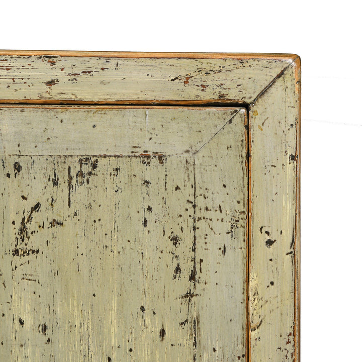 Chinese Grey Lacquer Side Cabinet Made From Reclaimed Pine | Indigo Antiques