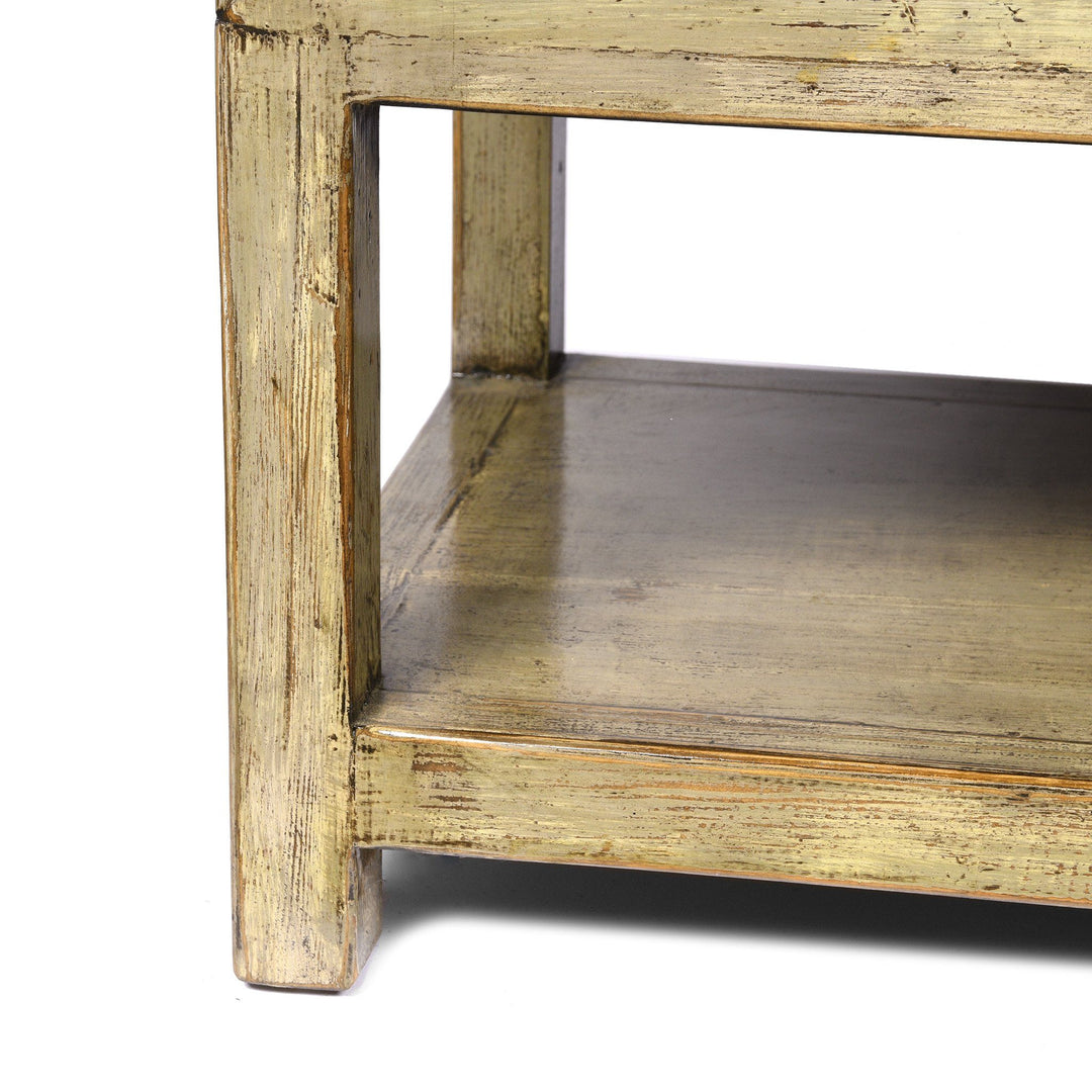 Chinese Grey Lacquer Side Cabinet Made From Reclaimed Pine | Indigo Antiques