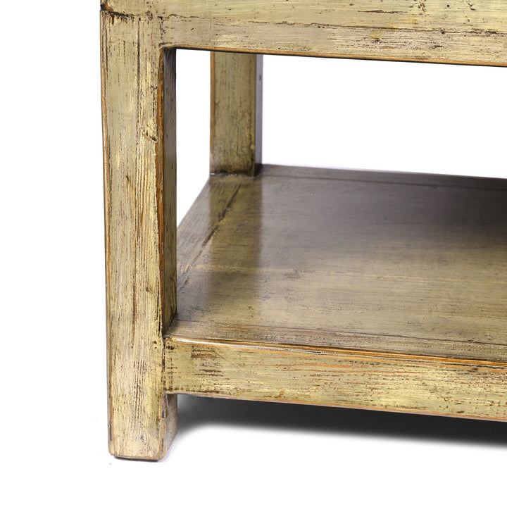 Chinese Grey Lacquer Side Cabinet Made From Reclaimed Pine | Indigo Antiques