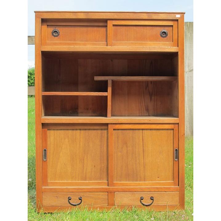 Japanese Cabinet From Kyoto - Hinoki & Kiri - Circ 1930 | Indigo Oriental Antiques