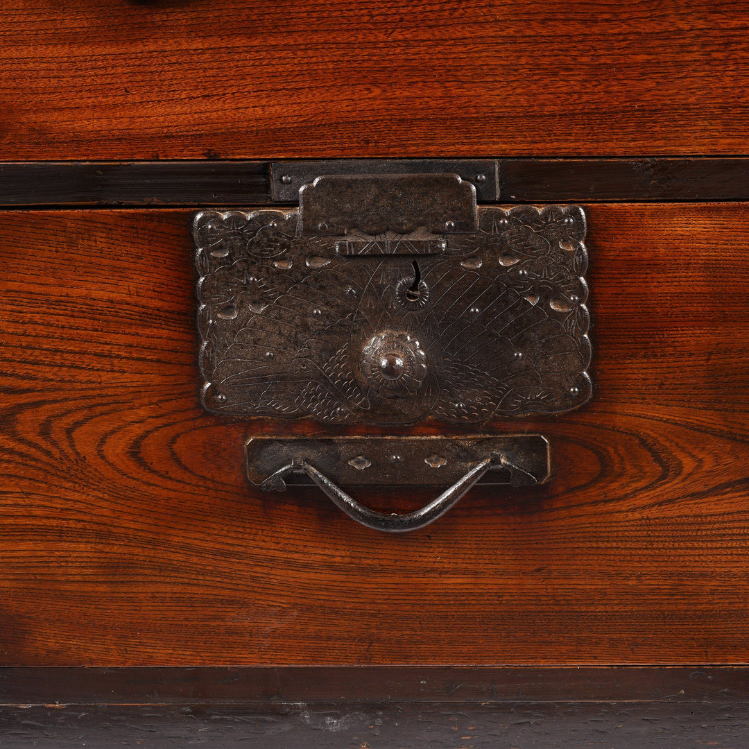 Metalwork Detail Of Japanese Isho-Dansu - Meiji Period | Indigo Antiques