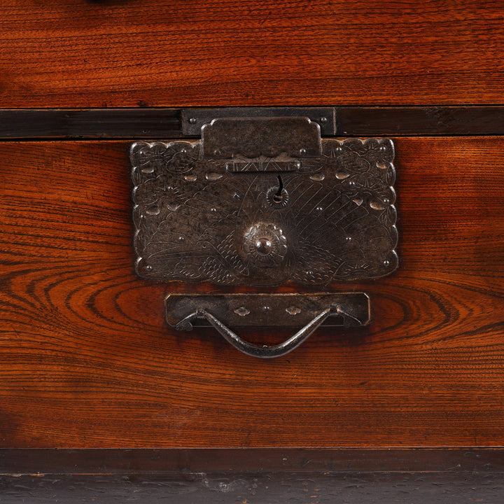 Metalwork Detail Of Japanese Isho-Dansu - Meiji Period | Indigo Antiques