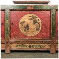 Long Painted Sideboard From Mongolia - 19thC