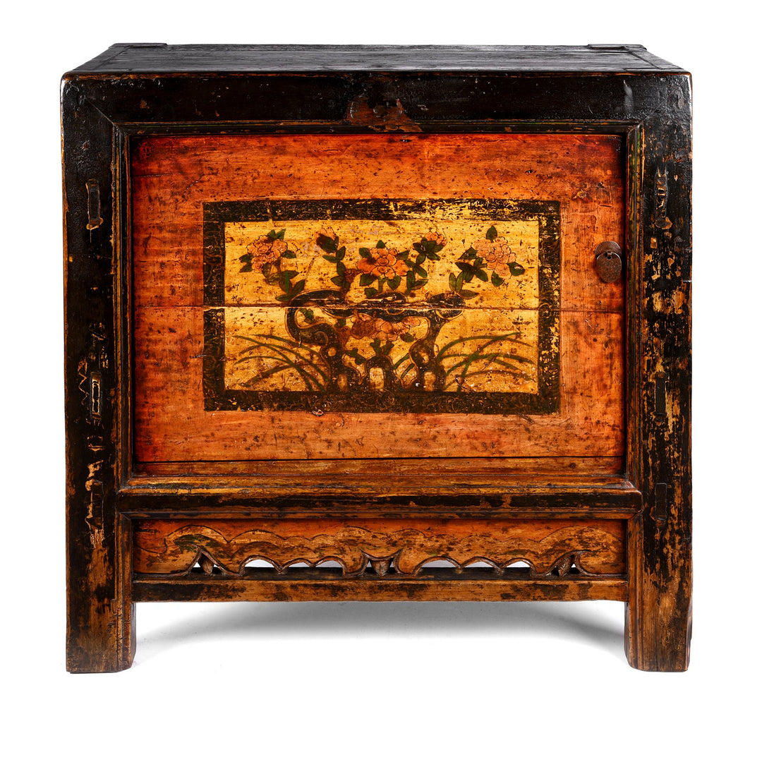 Mongolian Sideboard With Original Painting - 19thC | Indigo Antiques