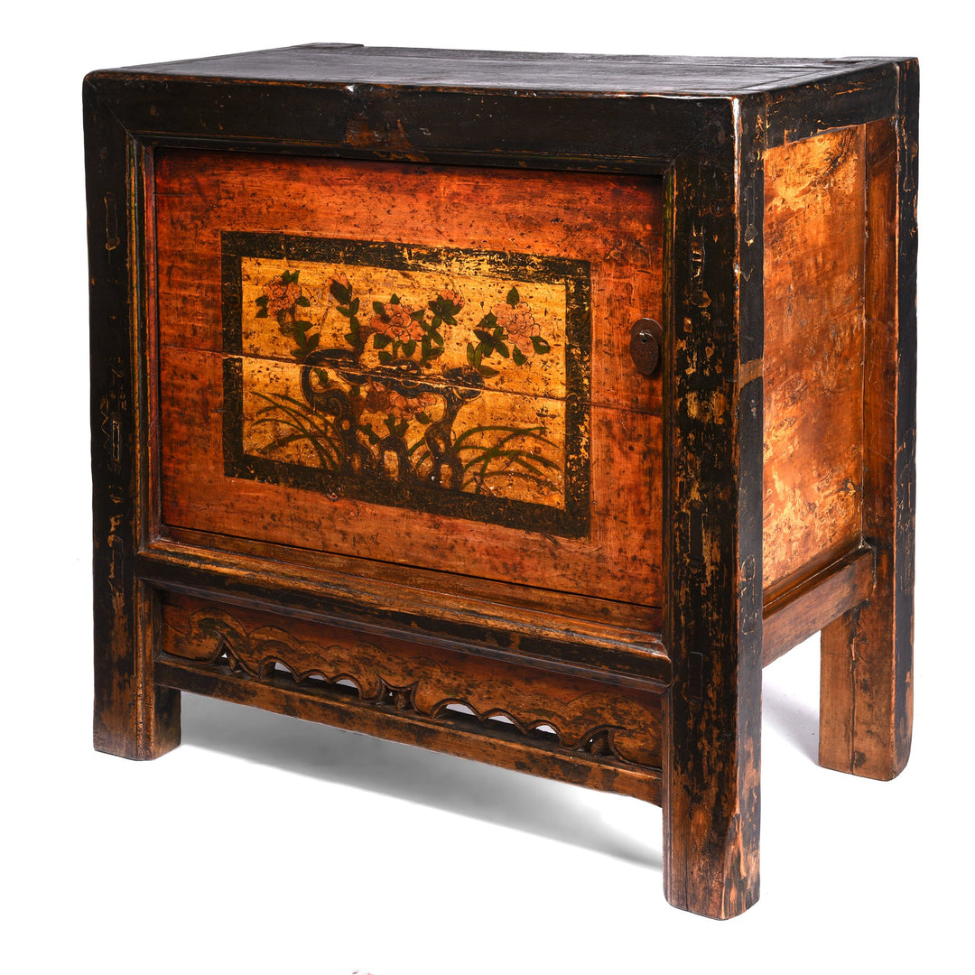 Mongolian Sideboard With Original Painting - 19thC | Indigo Antiques