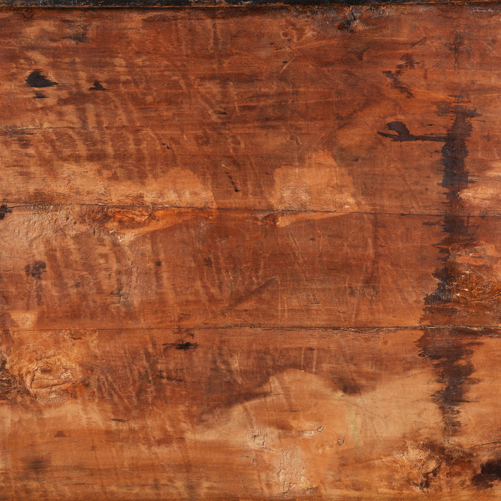 Back Detail of Mongolian Sideboard With Original Painting - 19thC | Indigo Antiques