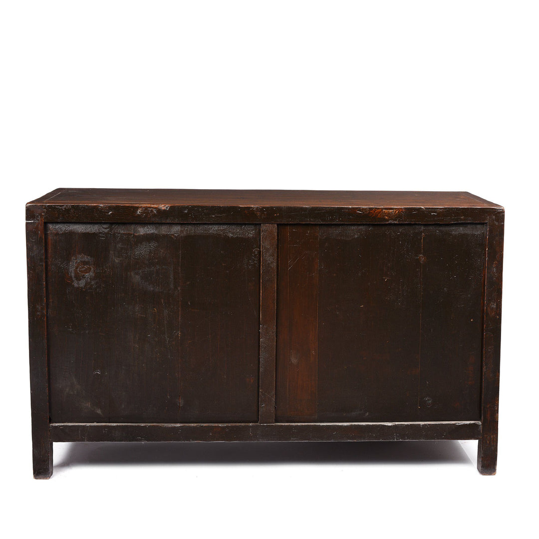 Orange Lacquer Sideboard From Dongbei - Ca 1920