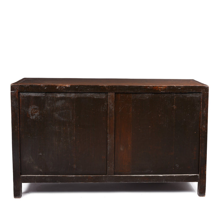 Orange Lacquer Sideboard From Dongbei - Ca 1920