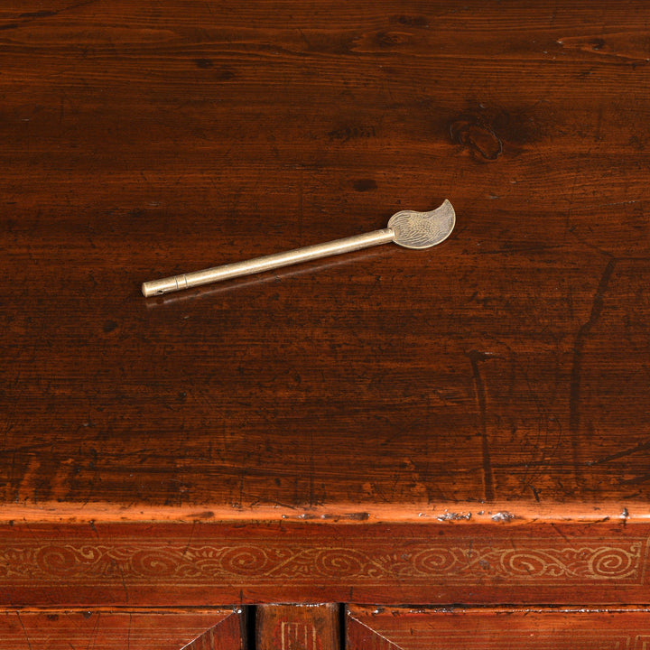 Orange Lacquer Sideboard From Dongbei - Ca 1920