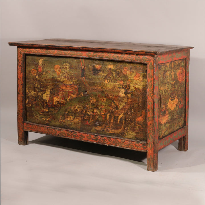 Original Painted Lectern From Tibet | Indigo Oriental Antiques