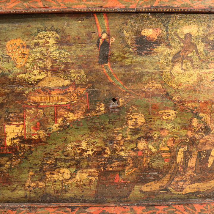 Original Painted Lectern From Tibet | Indigo Oriental Antiques