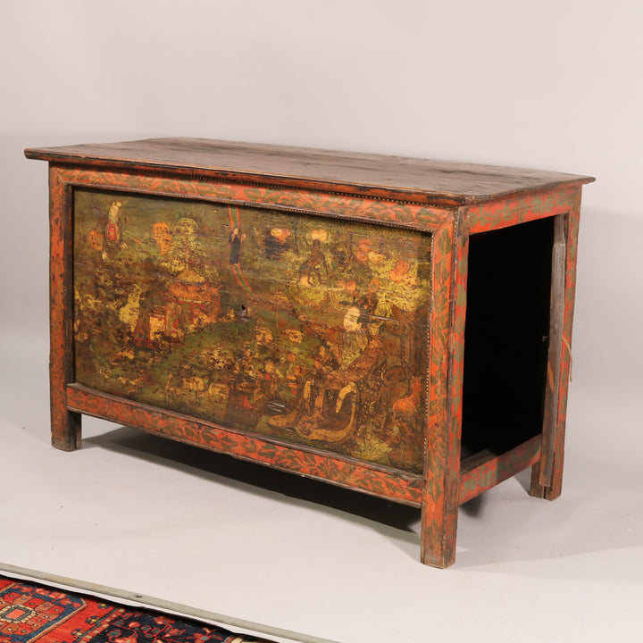Original Painted Lectern From Tibet | Indigo Oriental Antiques