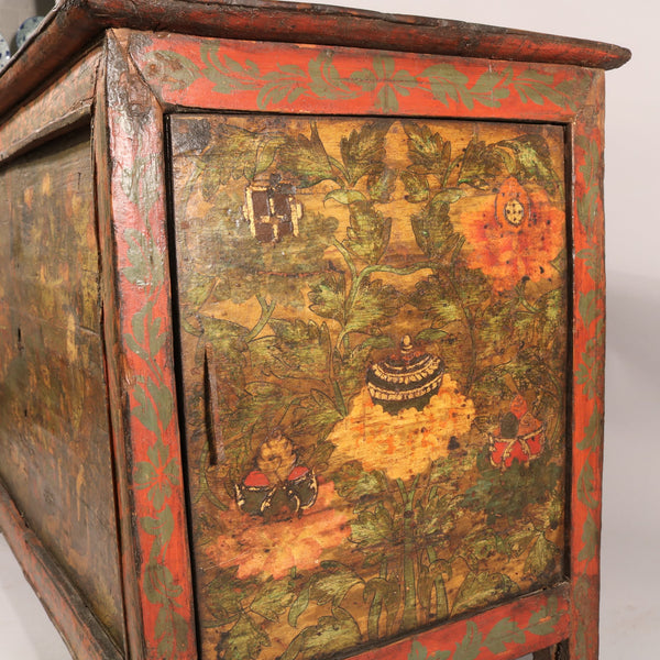 Original Painted Lectern From Tibet