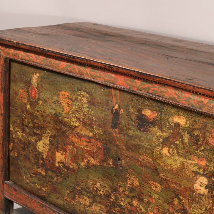 Original Painted Lectern From Tibet | Indigo Oriental Antiques