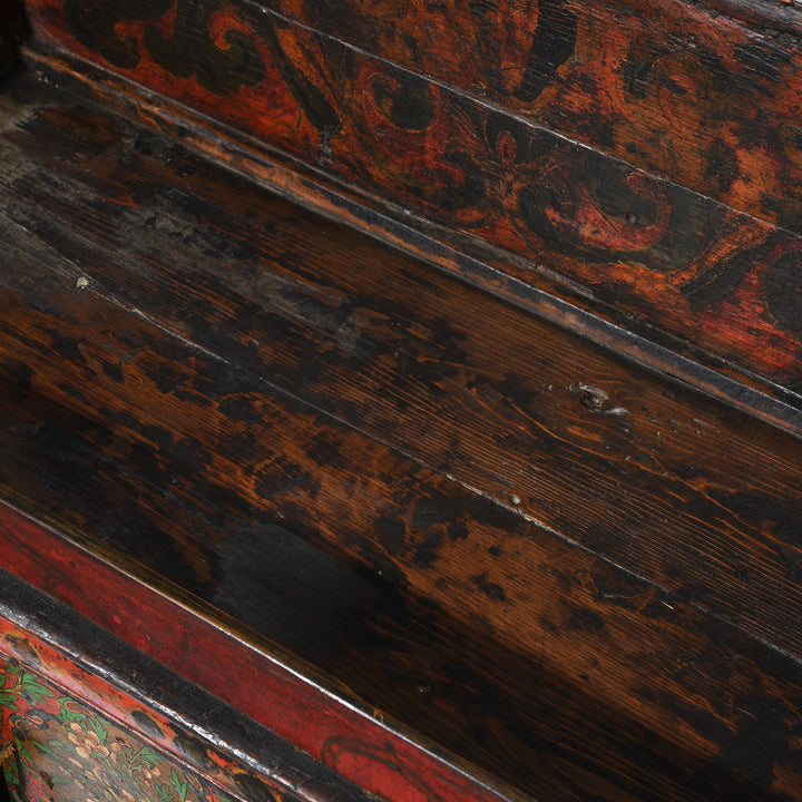 Painted 'Pegam' Altar Cabinet From Tibet - 18thC