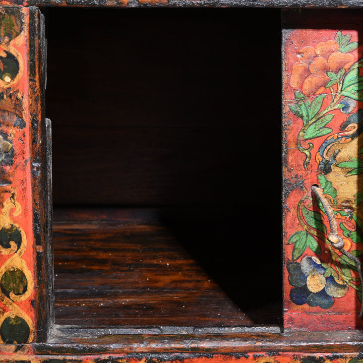 Painted 'Pegam' Altar Cabinet From Tibet - 18thC