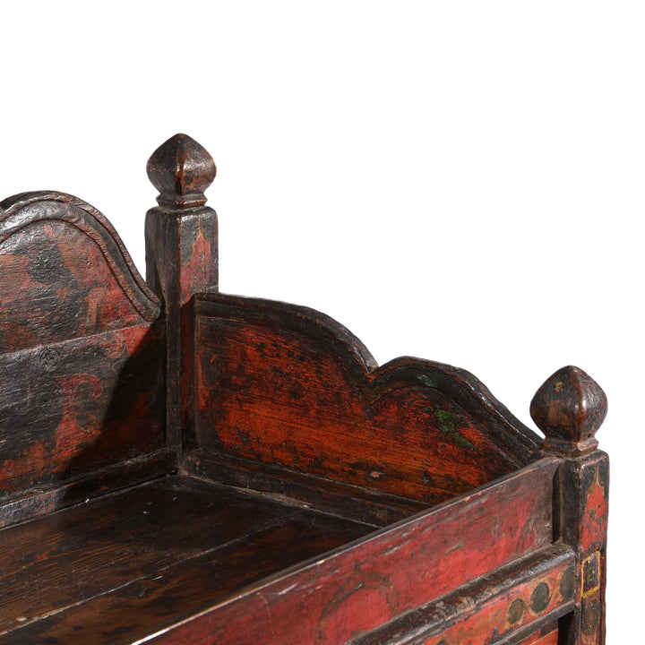 Painted 'Pegam' Altar Cabinet From Tibet - 18thC