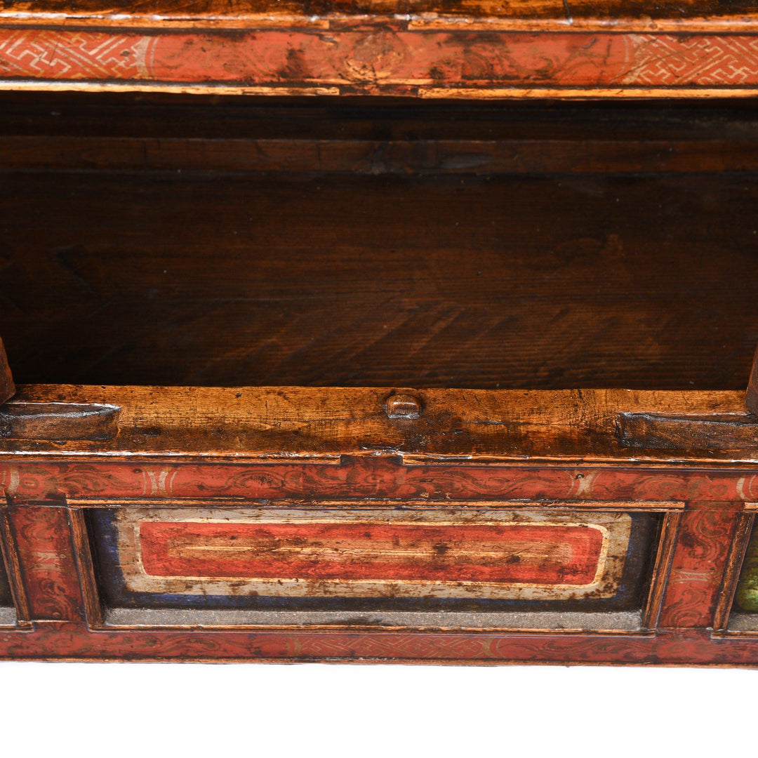 Painted Altar Cabinet From Tibet - 19thC | Indigo Oriental Antiques