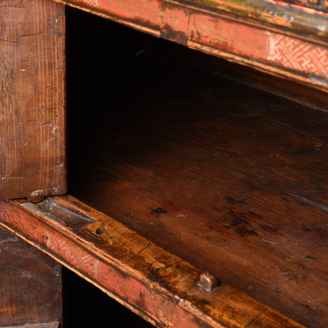 Painted Altar Cabinet From Tibet - 19thC | Indigo Oriental Antiques