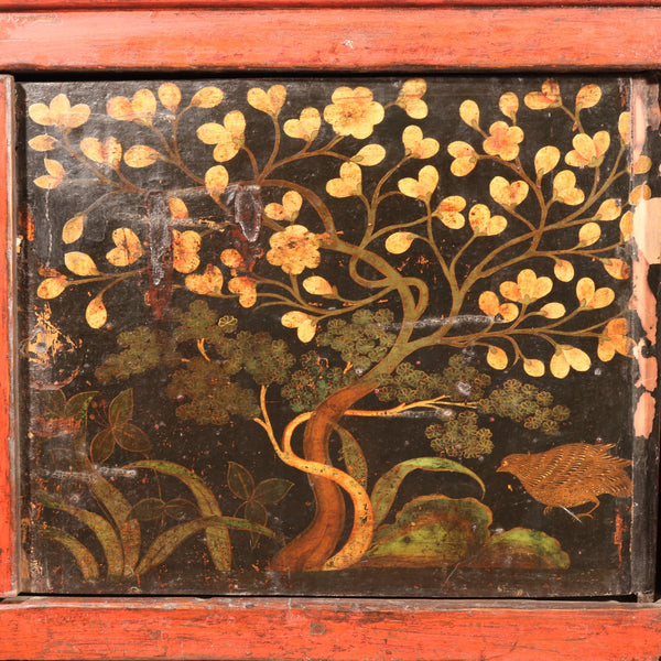 Painted Altar Cabinet From Tibet  - 19thC