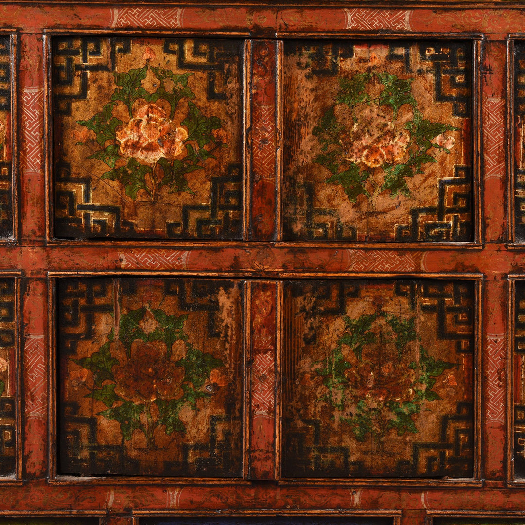 Painted Altar Cabinet From Tibet - 19thC | Indigo Oriental Antiques