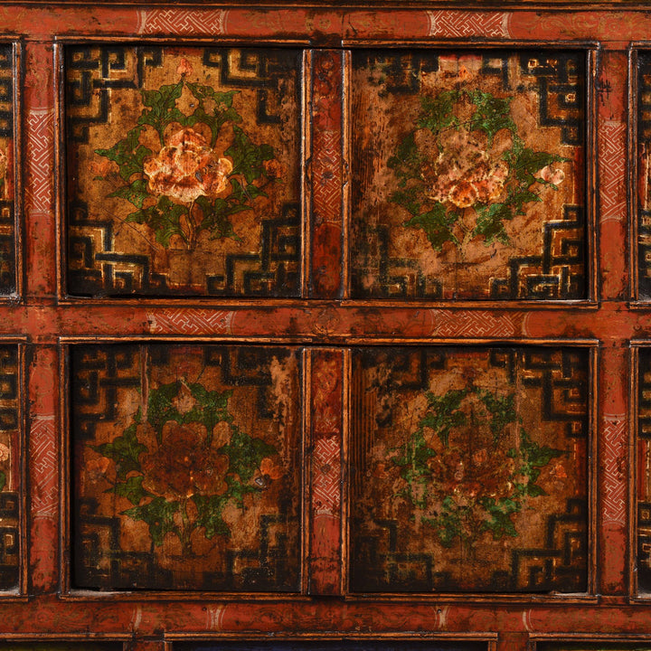 Painted Altar Cabinet From Tibet - 19thC | Indigo Oriental Antiques