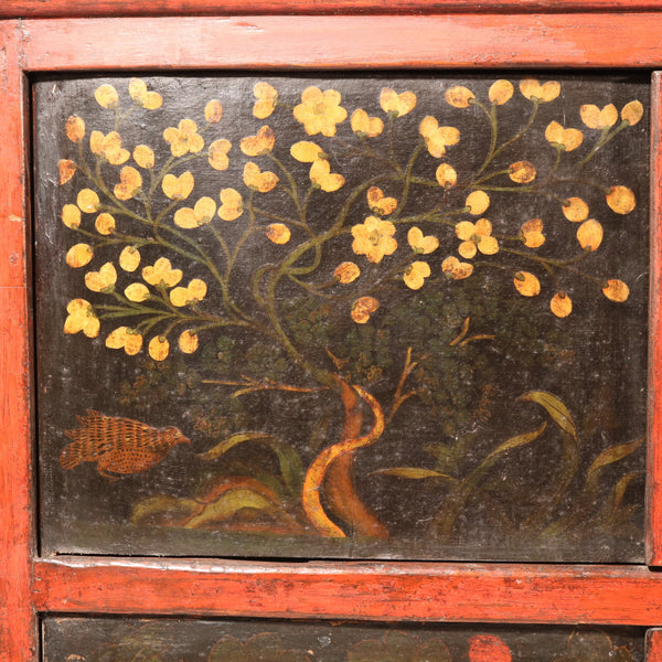 Painted Altar Cabinet From Tibet  - 19thC