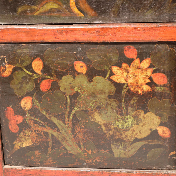 Painted Altar Cabinet From Tibet  - 19thC