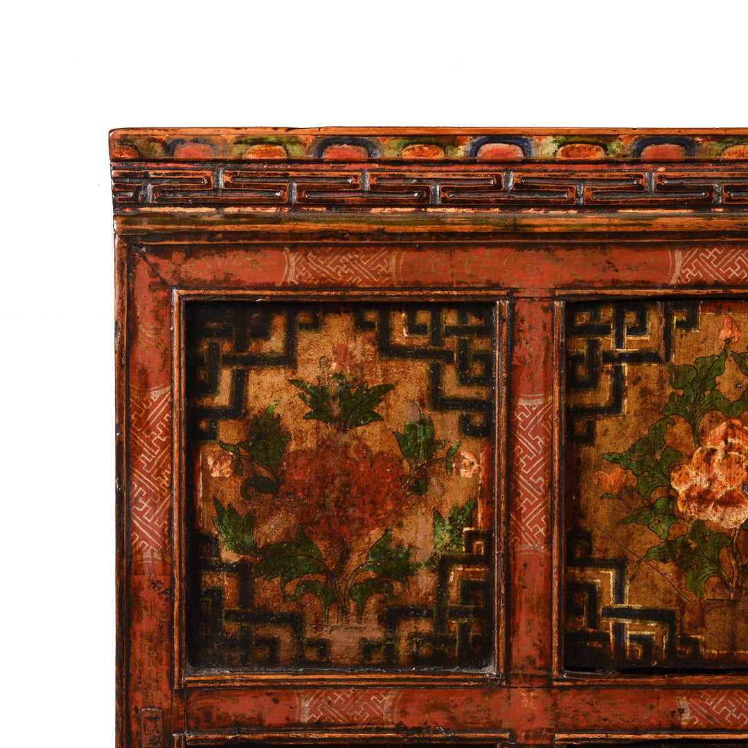 Painted Altar Cabinet From Tibet - 19thC | Indigo Oriental Antiques