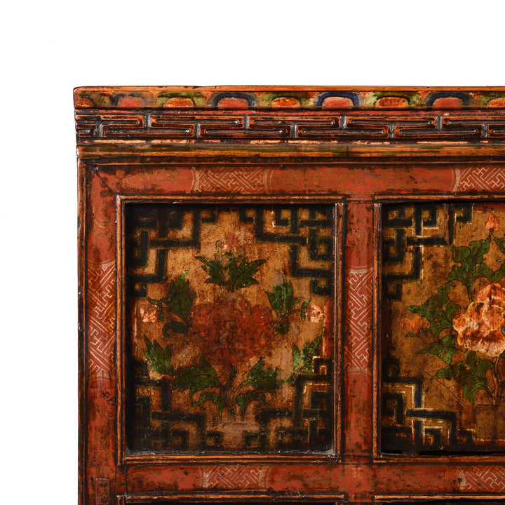 Painted Altar Cabinet From Tibet - 19thC | Indigo Oriental Antiques