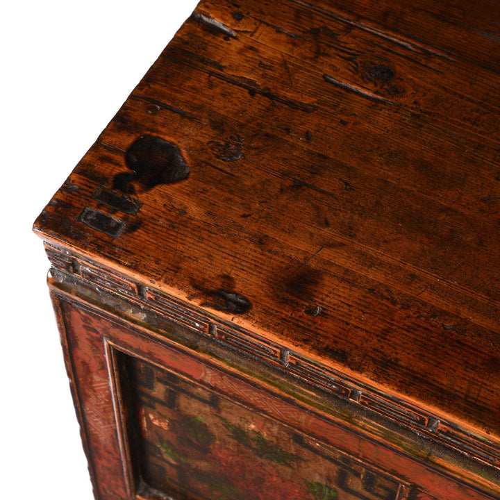 Painted Altar Cabinet From Tibet - 19thC | Indigo Oriental Antiques