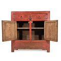 Painted Mongolian Cabinet With 2 Drawers - 19thC