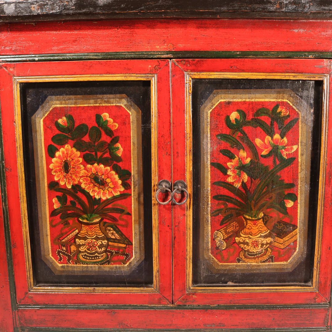 Painted Sideboard From Mongolia - Ca 1920 | Indigo Oriental Antiques