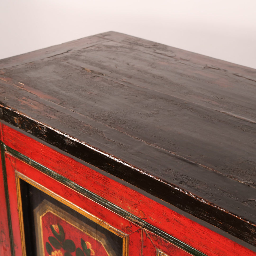 Painted Sideboard From Mongolia - Ca 1920 | Indigo Oriental Antiques