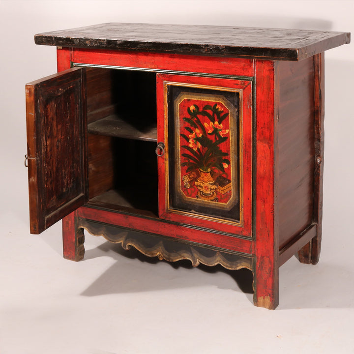 Painted Sideboard From Mongolia - Ca 1920 | Indigo Oriental Antiques