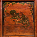 Painted Sideboard From Mongolia With Snow Lions - 19thC