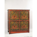 Painted Tibetan Altar Cabinet 20thC - ca 85 years old