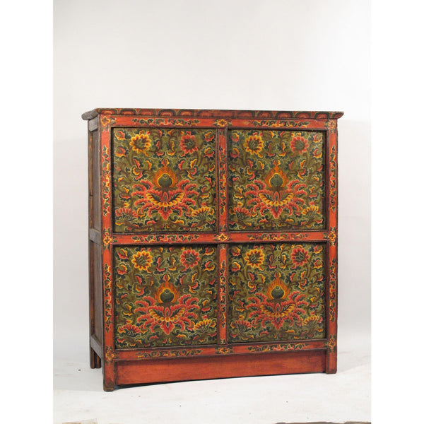 Painted Tibetan Altar Cabinet 20thC - ca 85 years old