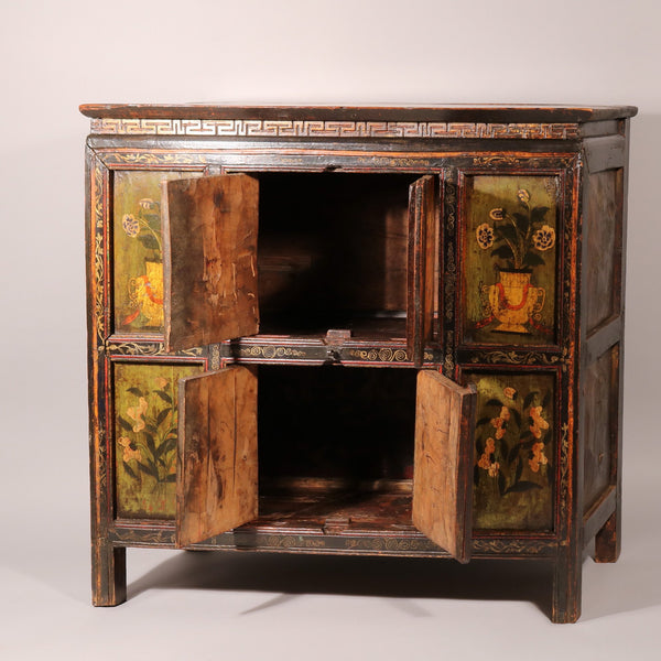 Painted Tibetan Cabinet - 19thC