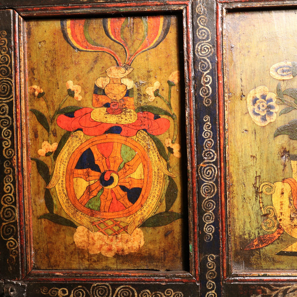 Painted Tibetan Cabinet - 19thC