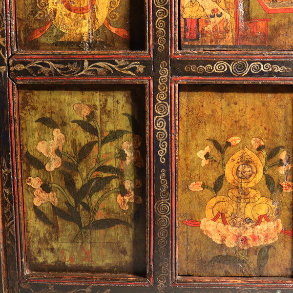 Painted Tibetan Cabinet - 19thC