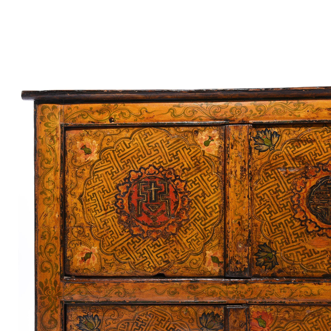 Painted Tibetan Cabinet From Lhasa - 19thC | Indigo Antiques
